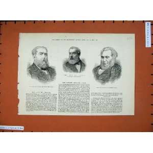  1882 Portrait Men Chabot Examiner Stephens Rose Print 