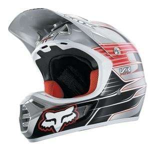  Fox Racing V 3 Striper Helmet   Large/Red Automotive