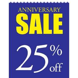  Anniversary Sale Blue Yellow Sign