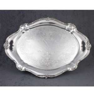 Chantilly by Gorham, Silverplate Tray, Chased Bottom w/ Handles 