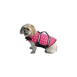  Paws Aboard Doggy Life Jacket, Pink Polka Dots M 20 25lbs 