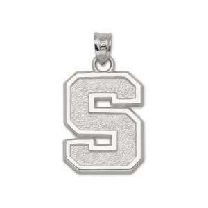  Michigan State Spartans Block S Pendant   Sterling 