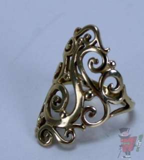James Avery Long Sorrento Ring 14K Yellow Gold Size 8 Retails for $ 