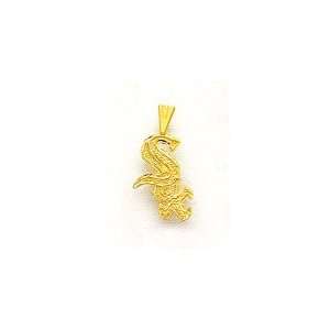    14kt Yellow Gold White Sox Charm Gold and Diamond Source Jewelry