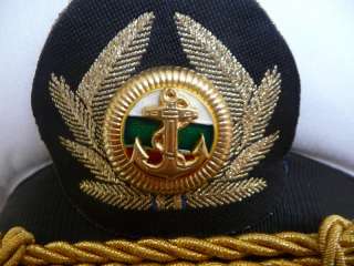 BULGARIAN NAVY MARINE CAPTAIN VISOR HAT OFFICER CAP  