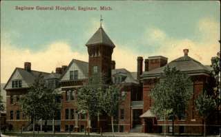 SAGINAW MI General Hospital c1910 Postcard  