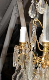 Pair Ormolu French Empire Table Lamps Lights Chandelier  