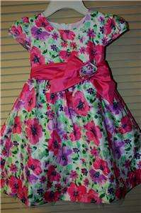 NANETTE ~deep hot pink~ lime~purples~fully lined~w/ matching headband 