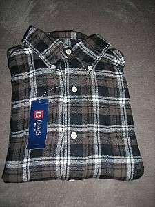 Chaps Mens L/S Flannel Plaid Shirt~$40~S M L~NWT  