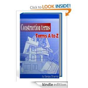 Construction terms Terms A to Z Sanjay Sharma  Kindle 