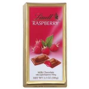 Lindt Milk Chocolate with Liquid Raspberry Filling, 3.5 Ounce Packages 