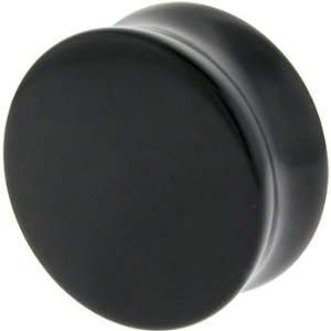   Inches Gauge Black Agate Natural Stone Double Flare Plug: Jewelry