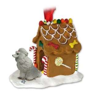  Poodle Gingerbread House Ornament   Grey: Home & Kitchen