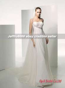 Cheap Chiffon beaded Wedding Dress Bridal Gown Discount  