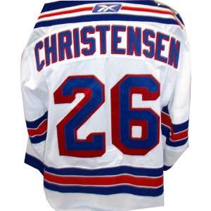  Erik Christensen #26 New York Rangers 2010 Game Worn White 