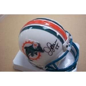  Junior Seau Autographed / Signed Dolphins Mini Helmet 