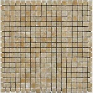 Montego Sela 5/8 x 5/8 Giallo Crystal Marble Polished Mosaic Tile 12 x 