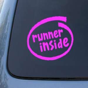 : RUNNER INSIDE   Run Running   Vinyl Car Decal Sticker #1822  Vinyl 