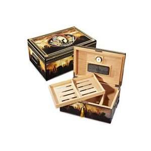 Man O War Deluxe Desktop Cigar Humidor   100 Cigars 