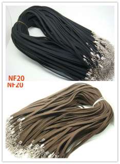   Suede Necklace Flat Jewelry Cord Various Color Leather Pendant NF20