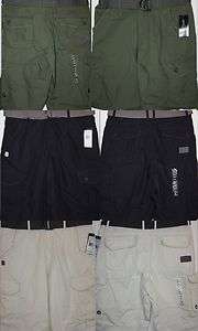 NWT Marc Ecko Sideline Cargo Shorts Belt & Logo Patches  