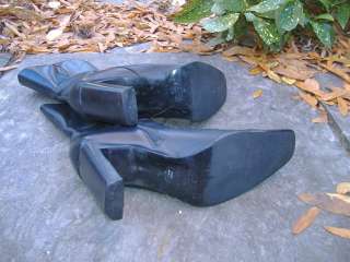 DANGEROUS! DIBA Tall & Sleek Black Leather Ankle Boots 10  