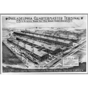   Quartermaster Terminal,1918,Philadelphia,Pennsylvania,PA,Army Base
