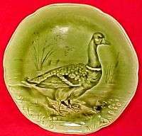 Antique Majolica Plate France Duck Choisy 1860 1910  