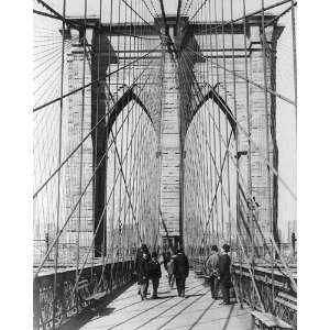  Brooklyn Bridge Tower New York City 1898 8x10 Silver 