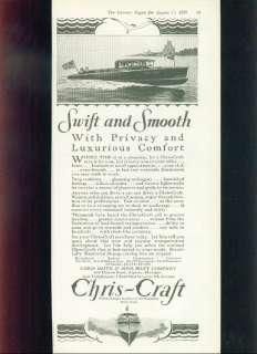 Lot of 1920s CHRIS CRAFT Boats Vintage Ads (4)  