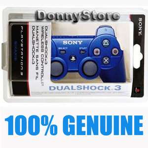 GENUINE SONY PS3 DUALSHOCK 3 WIRELESS CONTROLLER BLUE  