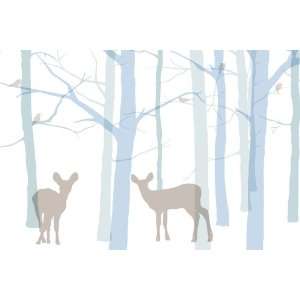  Forest Friends   Blue Prepasted Wall Mural