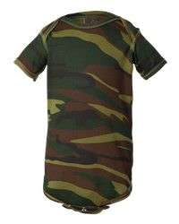 Green Camouflage Camo Infant Baby Creeper Onesie NB 6M 12M 18M Code V 
