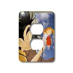   happy cute classmate   Light Switch Covers   2 plug outlet cover
