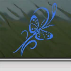  Butterfly With Flower Blue Decal Truck Window Blue Sticker 