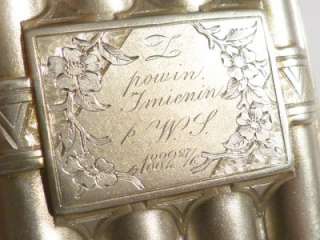 POLISH Poland Antique Victorian Sterling Silver CIGAR CASE 1882  