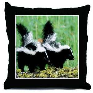  Two Skunks Pets Throw Pillow by 
