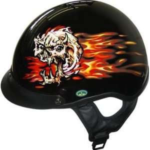  DOT Skull Head Motorcycle Helmet Automotive