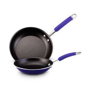  Racheal Ray Twin Pack 8 & 10 Nonstick Skillets   Blue 