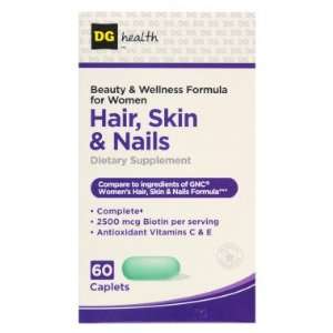 com DG Health Hair, Skin & Nails Supplement   Caplets, 60 ct Health 
