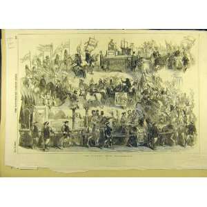  1853 Lord Mayor Show Procession Sketch Social History 