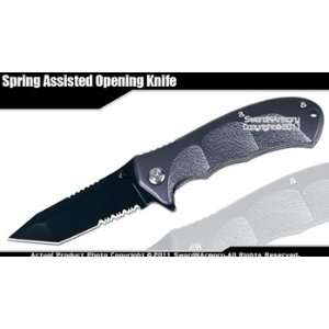  Spring Assited Opening Tanto Serrated Folder Pocket Knife 