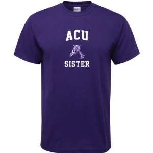  Abilene Christian Wildcats Purple Sister Arch T Shirt 