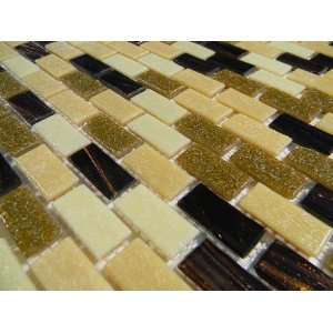  Desert Spring Mini Brick Glass Tile: Home Improvement