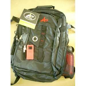  Athletech Black Backpack with Red Trim and Red Water 