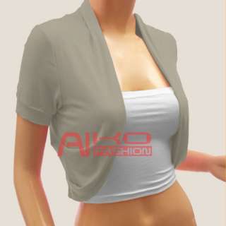   Sleeve Bolero Jacket Womens Shrug Cardigan Size S M L XL XXL  