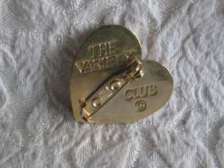 VARIETY CLUB Goldtone Heart Shape Lapel Pin Brooch HAND  