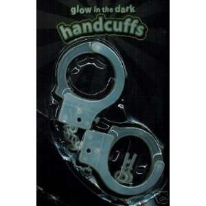  Plastic Pair Glow in the Dark Handcuffs Hand Cuffs Toys 