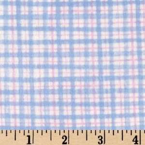   Flannel Plaid Baby Blue\Pink Fabric By The Yard: Arts, Crafts & Sewing