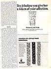 1966~HENNESSY COGNAC BRANDY~ROOSTER NECKTIES~2 Ads In 1